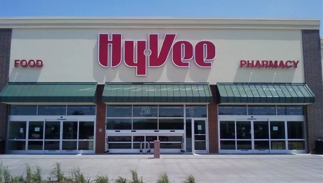 Hyvee sycamore set of sliding doors.