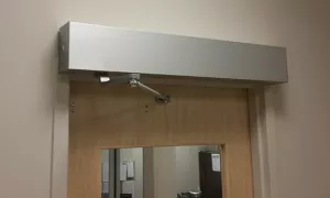 single swing door with operator